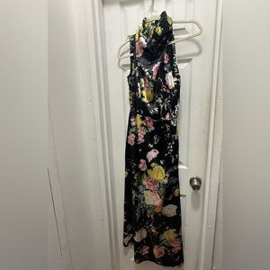 Beautiful floral dress with high neck. NWOT. Size XL, runs small